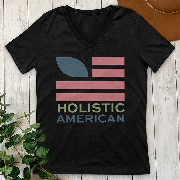 Holistic American Logo 02 V-Neck