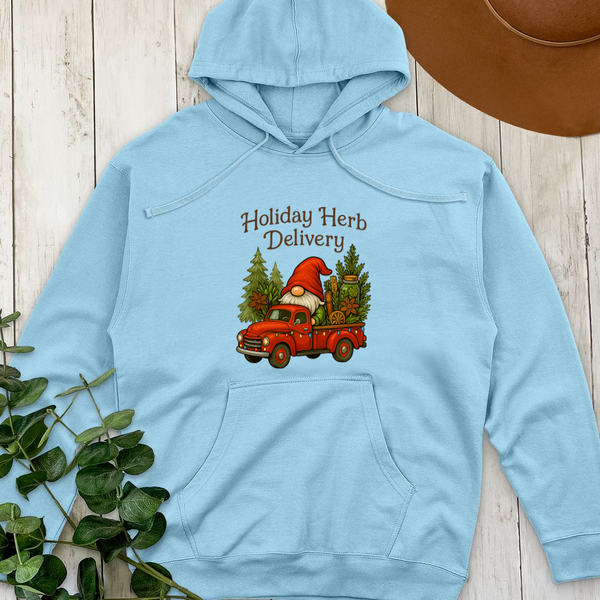 Holiday Herb Delivery Midweight Hooded Sweatshirt
