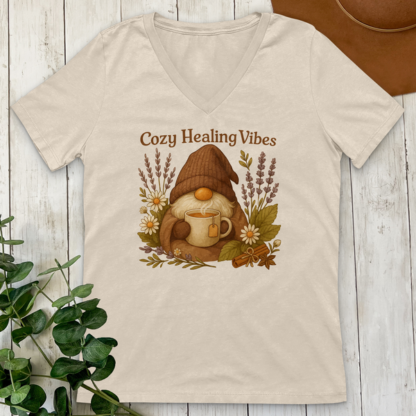 Cozy Healing Vibes V-Neck