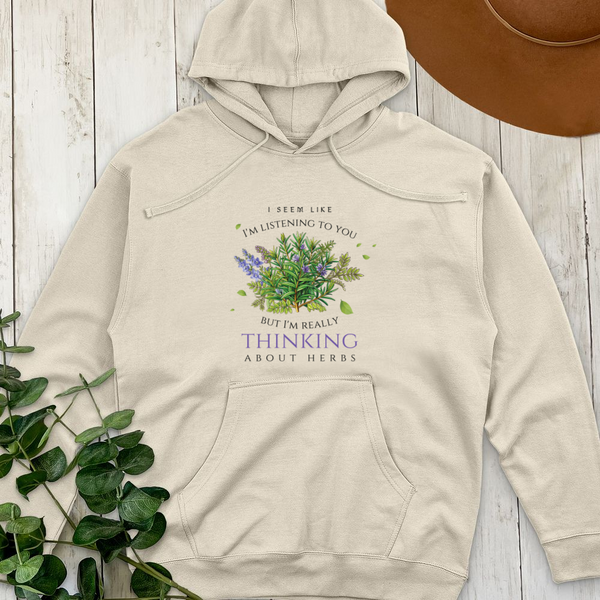 Thinking About Herbs Midweight Hooded Sweatshirt